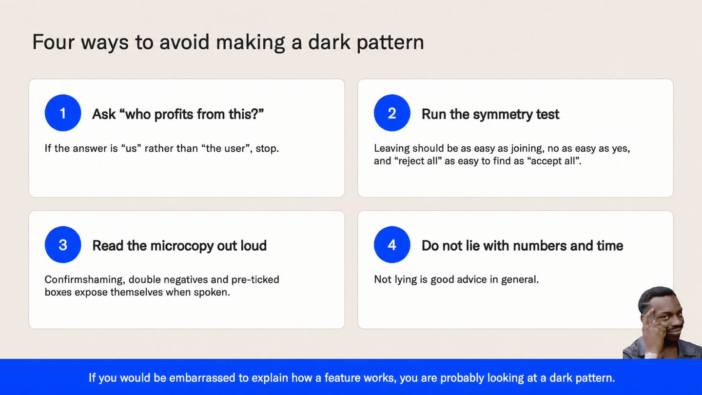 Deceptive patterns, formerly known as dark patterns