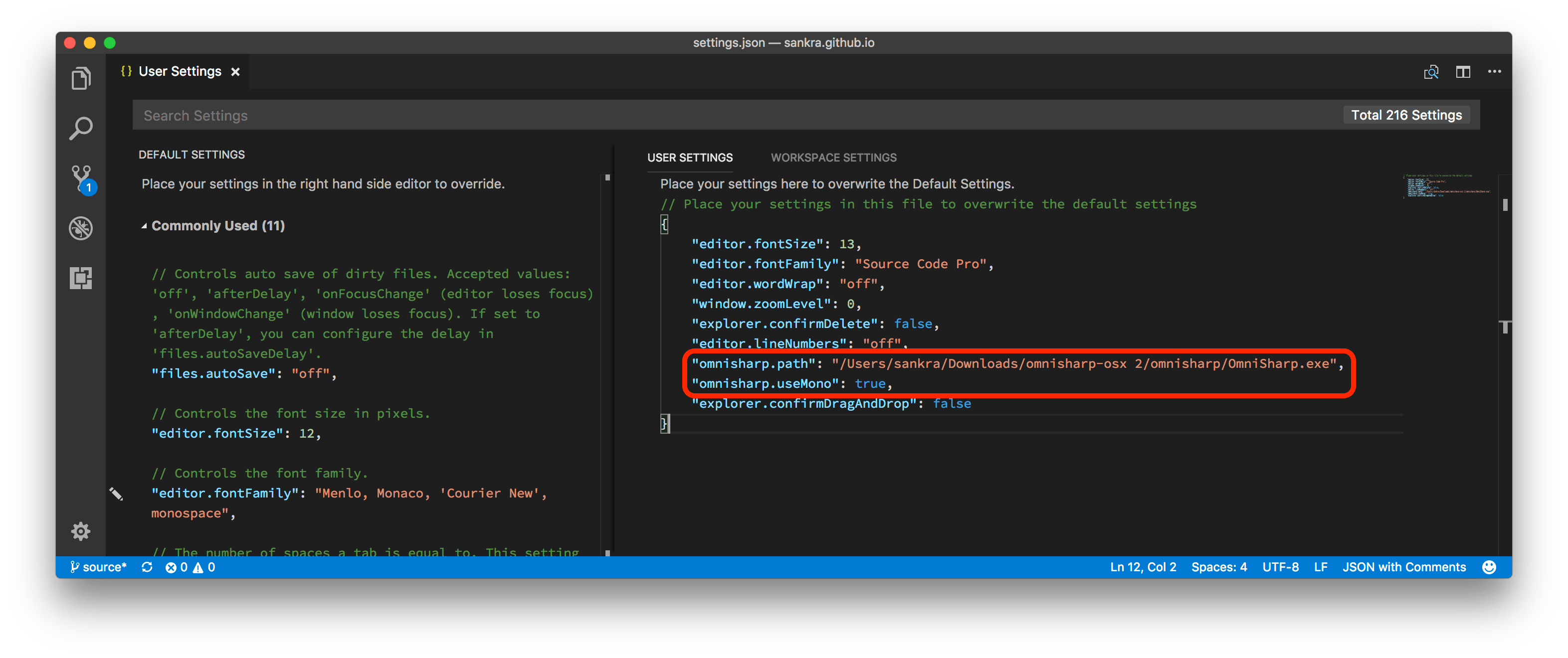 VS Code User Settings